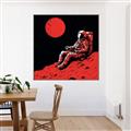 Picture of Retro Moonwalk Poster _GroupedProduct_Square_Canvas_Framed_