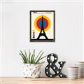 Picture of Retro Eiffel Tower Poster _GroupedProduct_Rectangle_Portrait_Canvas_Framed_