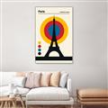 Picture of Retro Eiffel Tower Poster _GroupedProduct_Rectangle_Portrait_Canvas_Framed_