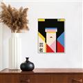 Picture of Geisha Girl Retro Poster _GroupedProduct_Rectangle_Portrait_Canvas_Framed_