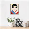 Picture of Geisha Retro Poster _GroupedProduct_Rectangle_Portrait_Canvas_Framed_