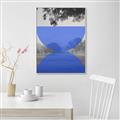 Picture of Misty Blue Horizon _GroupedProduct_Rectangle_Portrait_Canvas_Framed_