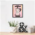 Picture of Mocca Coffee on Stripes - Hug in a Cup _GroupedProduct_Rectangle_Portrait_Canvas_Framed_