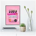 Picture of Sardines Tin Can Pink _GroupedProduct_Rectangle_Portrait_Canvas_Framed_