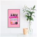 Picture of Sardines Tin Can Pink _GroupedProduct_Rectangle_Portrait_Canvas_Framed_