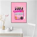 Picture of Sardines Tin Can Pink _GroupedProduct_Rectangle_Portrait_Canvas_Framed_