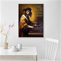 Picture of Old Vinyl Sounds Better Typography Poster _GroupedProduct_Rectangle_Portrait_Canvas_Framed_