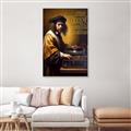 Picture of Old Vinyl Sounds Better Typography Poster _GroupedProduct_Rectangle_Portrait_Canvas_Framed_