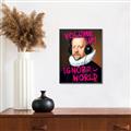 Picture of Volume Up Typography Poster _GroupedProduct_Rectangle_Portrait_Canvas_Framed_