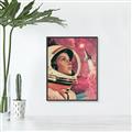 Picture of Astronaut in Space _GroupedProduct_Rectangle_Portrait_Canvas_Framed_