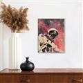 Picture of Astronaut in  Space _GroupedProduct_Rectangle_Portrait_Canvas_Framed_