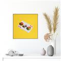 Picture of Sushi Selection on a Playing Card _GroupedProduct_Square_Canvas_Framed_