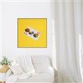 Picture of Sushi Selection on a Playing Card _GroupedProduct_Square_Canvas_Framed_