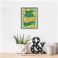 Picture of Easy Peasy Lemon Squeezy Typography Poster _GroupedProduct_Rectangle_Portrait_Canvas_Framed_