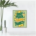 Picture of Easy Peasy Lemon Squeezy Typography Poster _GroupedProduct_Rectangle_Portrait_Canvas_Framed_
