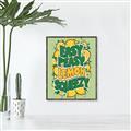 Picture of Easy Peasy Lemon Squeezy Typography Poster _GroupedProduct_Rectangle_Portrait_Canvas_Framed_