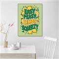 Picture of Easy Peasy Lemon Squeezy Typography Poster _GroupedProduct_Rectangle_Portrait_Canvas_Framed_