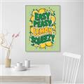 Picture of Easy Peasy Lemon Squeezy Typography Poster _GroupedProduct_Rectangle_Portrait_Canvas_Framed_