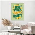 Picture of Easy Peasy Lemon Squeezy Typography Poster _GroupedProduct_Rectangle_Portrait_Canvas_Framed_