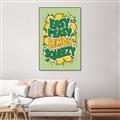 Picture of Easy Peasy Lemon Squeezy Typography Poster _GroupedProduct_Rectangle_Portrait_Canvas_Framed_