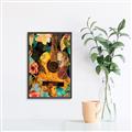 Picture of Music Guitar Collage  _GroupedProduct_Rectangle_Portrait_Canvas_Framed_