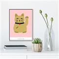 Picture of Maneki Neko – Lucky Cat _GroupedProduct_Rectangle_Portrait_Canvas_Framed_