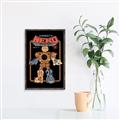 Picture of Robo Neko Cat Poster _GroupedProduct_Rectangle_Portrait_Canvas_Framed_