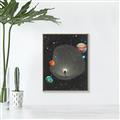 Picture of Abstract Space Poster _GroupedProduct_Rectangle_Portrait_Canvas_Framed_