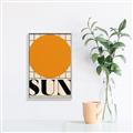 Picture of Sun Typography Poster _GroupedProduct_Rectangle_Portrait_Canvas_Framed_