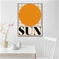 Picture of Sun Typography Poster _GroupedProduct_Rectangle_Portrait_Canvas_Framed_