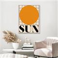 Picture of Sun Typography Poster _GroupedProduct_Rectangle_Portrait_Canvas_Framed_