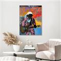 Picture of Retro Spaceman with Guitar Poster _GroupedProduct_Rectangle_Portrait_Canvas_Framed_