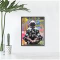 Picture of Retro Spaceman Poster _GroupedProduct_Rectangle_Portrait_Canvas_Framed_
