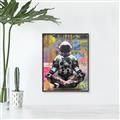 Picture of Retro Spaceman Poster _GroupedProduct_Rectangle_Portrait_Canvas_Framed_