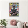 Picture of Retro Spaceman Poster _GroupedProduct_Rectangle_Portrait_Canvas_Framed_