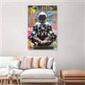 Picture of Retro Spaceman Poster _GroupedProduct_Rectangle_Portrait_Canvas_Framed_