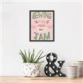 Picture of Sewing is my Jam Typography Poster _GroupedProduct_Rectangle_Portrait_Canvas_Framed_