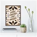 Picture of Work Smarter Not Harder Typography Poster _GroupedProduct_Rectangle_Portrait_Canvas_Framed_