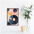 Picture of Retro Vinyl Records Poster _GroupedProduct_Rectangle_Portrait_Canvas_Framed_