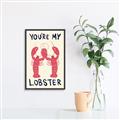 Picture of You are My Lobster Poster _GroupedProduct_Rectangle_Portrait_Canvas_Framed_