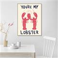 Picture of You are My Lobster Poster _GroupedProduct_Rectangle_Portrait_Canvas_Framed_
