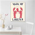 Picture of You are My Lobster Poster _GroupedProduct_Rectangle_Portrait_Canvas_Framed_