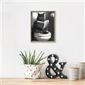 Picture of Plus Size Kitty on the Loo _GroupedProduct_Rectangle_Portrait_Canvas_Framed_