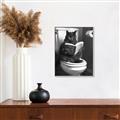Picture of Plus Size Kitty on the Loo _GroupedProduct_Rectangle_Portrait_Canvas_Framed_