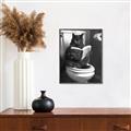 Picture of Plus Size Kitty on the Loo _GroupedProduct_Rectangle_Portrait_Canvas_Framed_