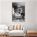 Picture of Joyful Elephant Bath Time _GroupedProduct_Rectangle_Portrait_Canvas_Framed_
