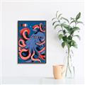 Picture of Tentacle Whirl Poster _GroupedProduct_Rectangle_Portrait_Canvas_Framed_