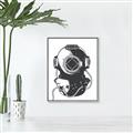 Picture of Vintage Diver Poster _GroupedProduct_Rectangle_Portrait_Canvas_Framed_