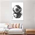 Picture of Vintage Diver Poster _GroupedProduct_Rectangle_Portrait_Canvas_Framed_