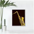 Picture of Golden Saxophone Poster _GroupedProduct_Rectangle_Portrait_Canvas_Framed_